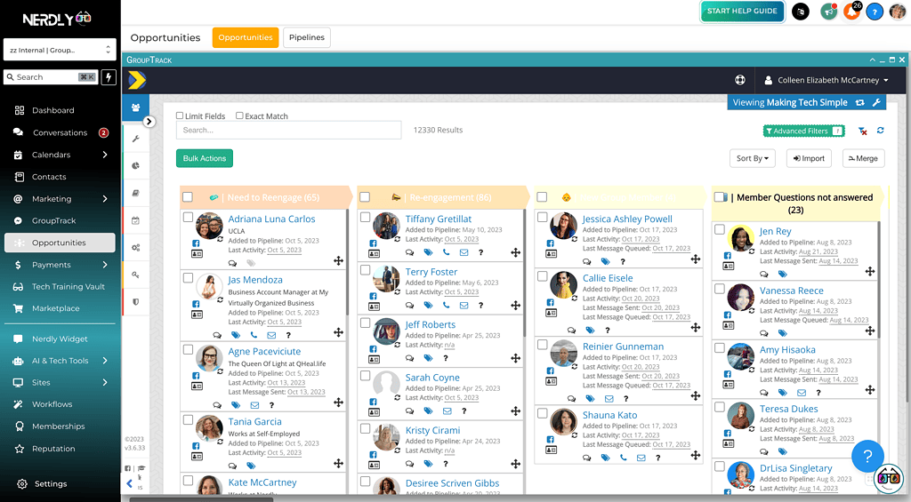GroupTrack CRM for GoHighLevel Agency Owners