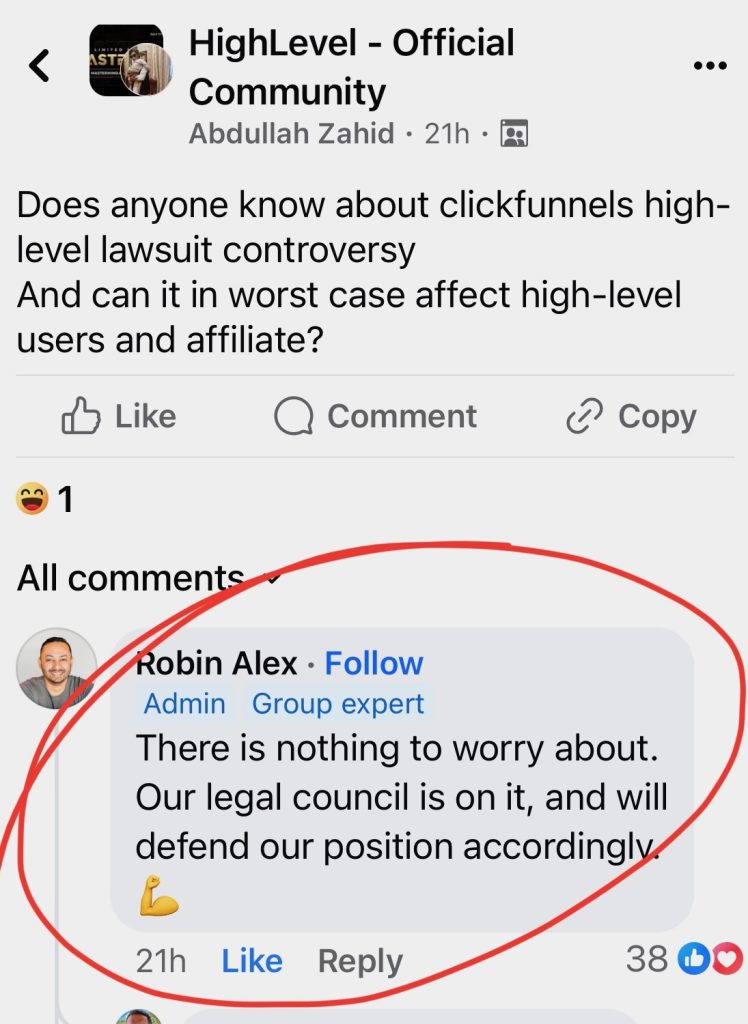 ClickFunnels GoHighLevel lawsuit
