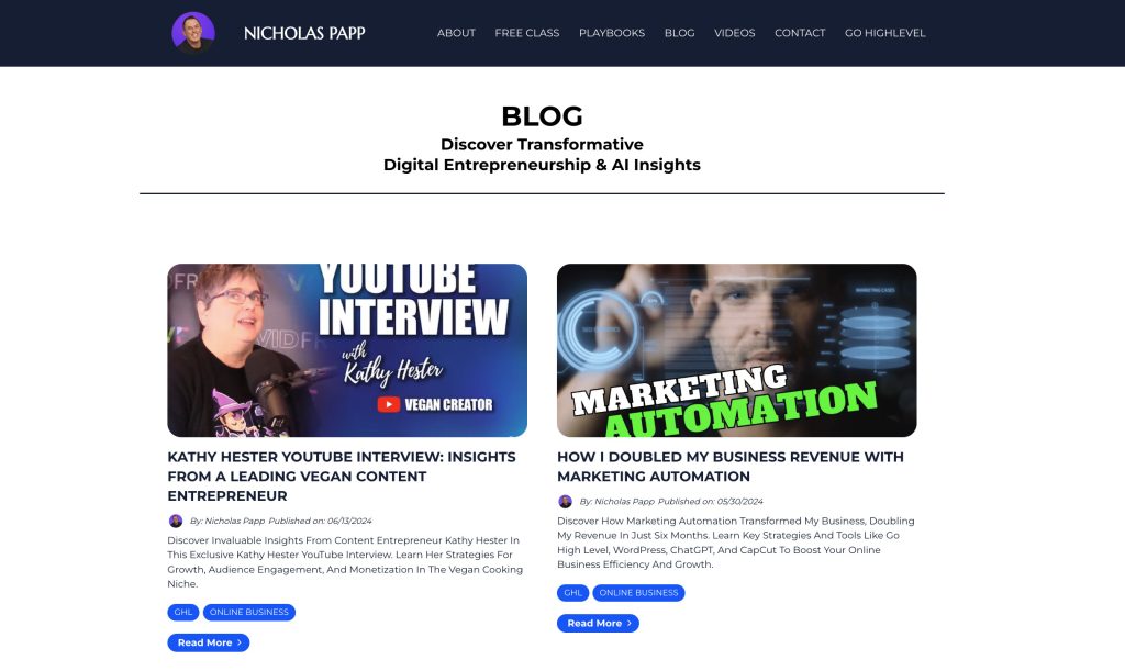 GoHighlevel blog update