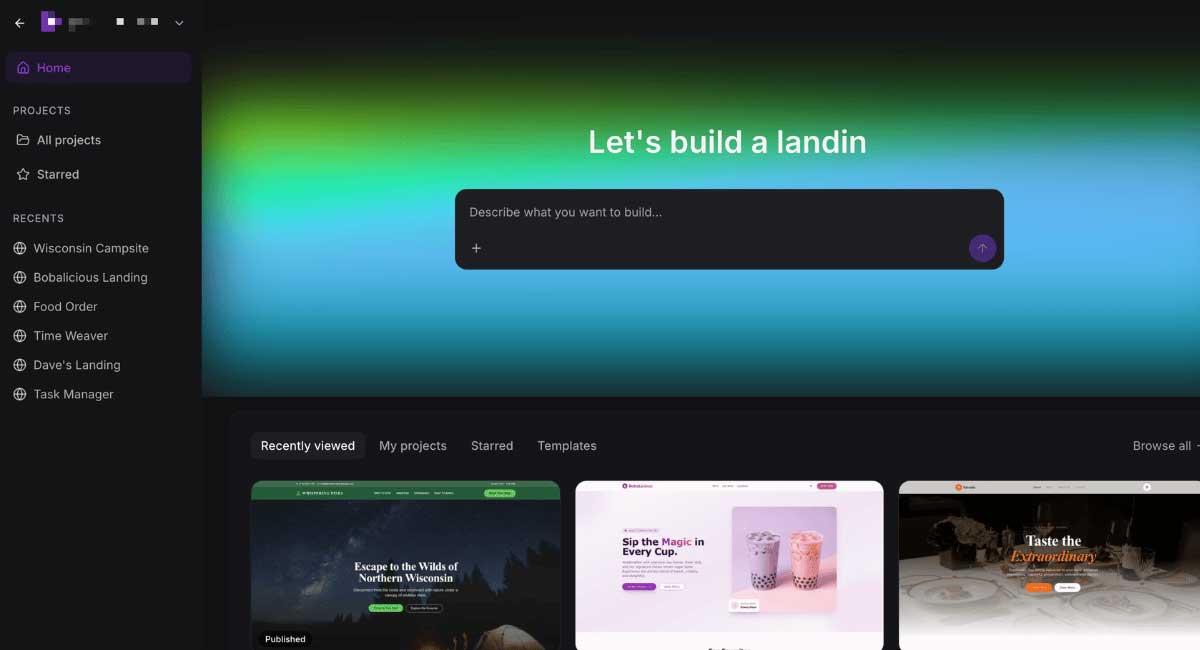 GoHighLevel AI Studio dashboard AI website builder interface