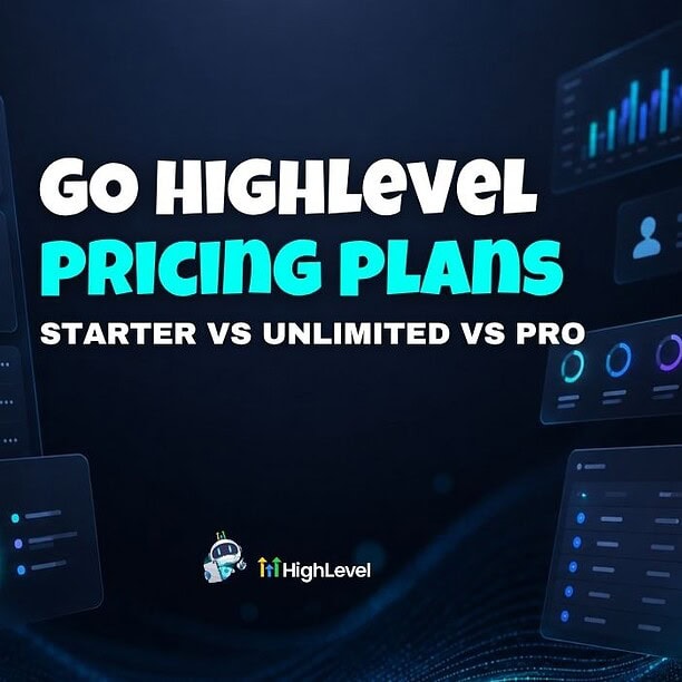 GoHighLevel pricing comparison table — Starter vs Unlimited vs Agency Pro 2026